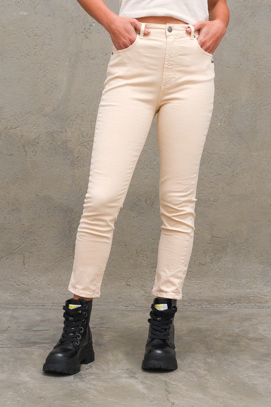 Pantalone Mom Fit - Panna