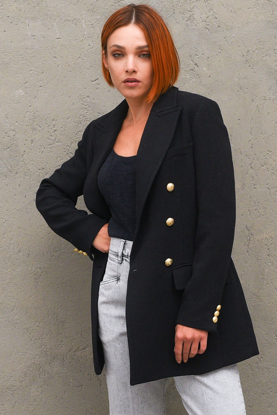 Giacca - Nero Bottoni Oro