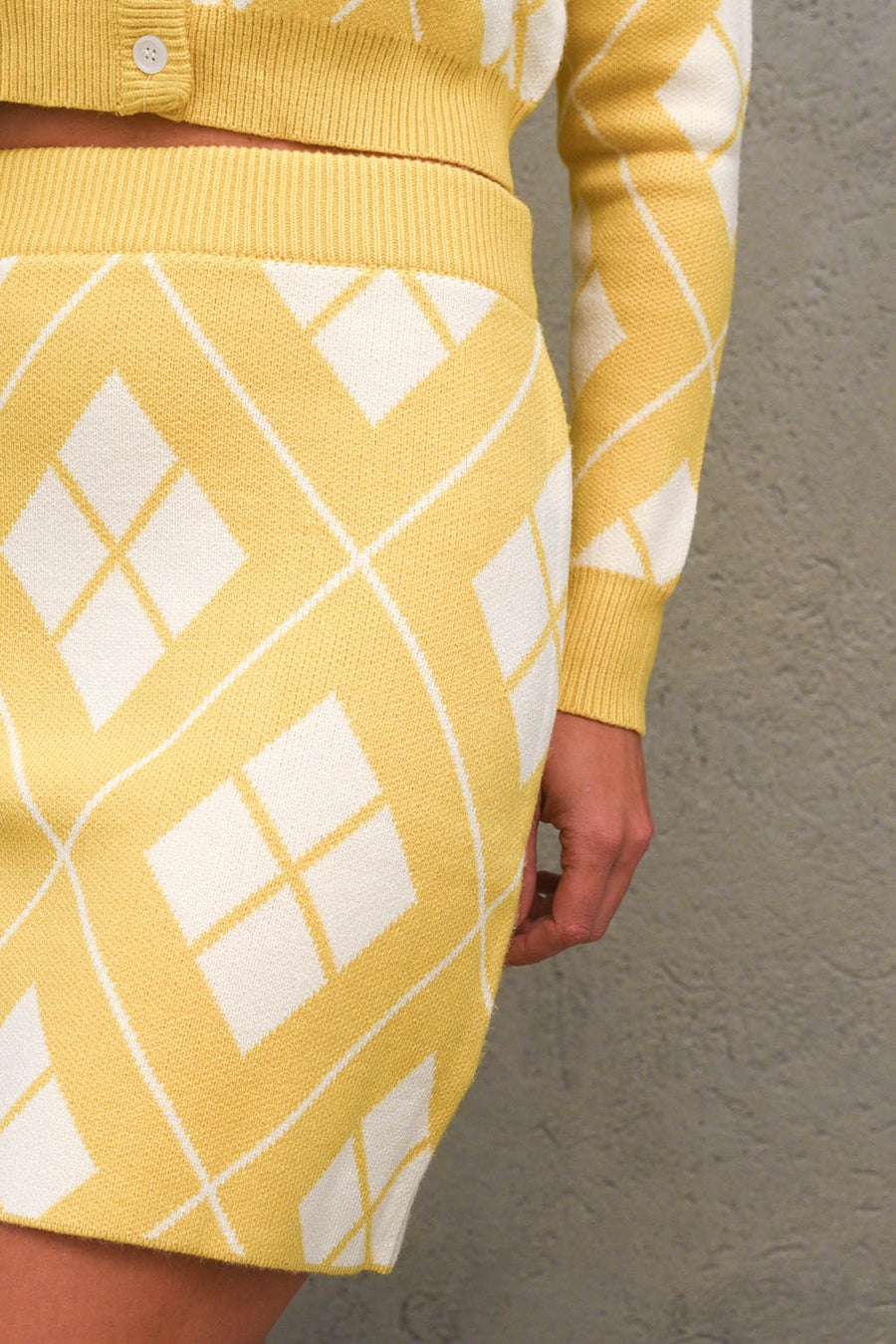 Ladies Skirt - Yellow Cream — 2