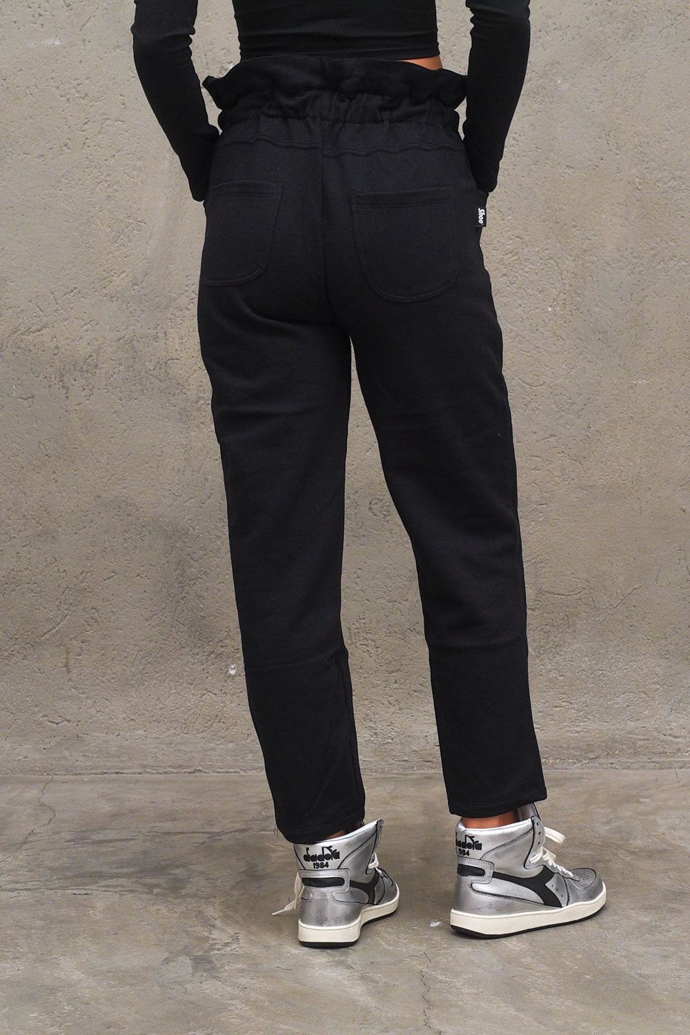 Pantalone in Felpa Candy Waist - Black — 3