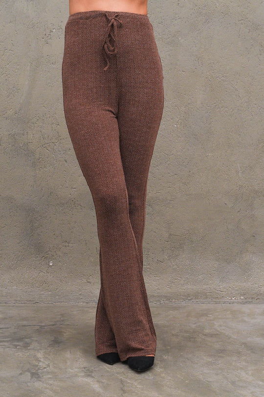 Ladies Trousers - Brown Melange