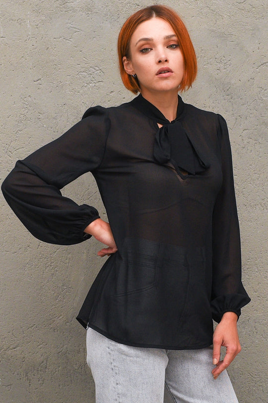 Camicia Fiocco - Nero