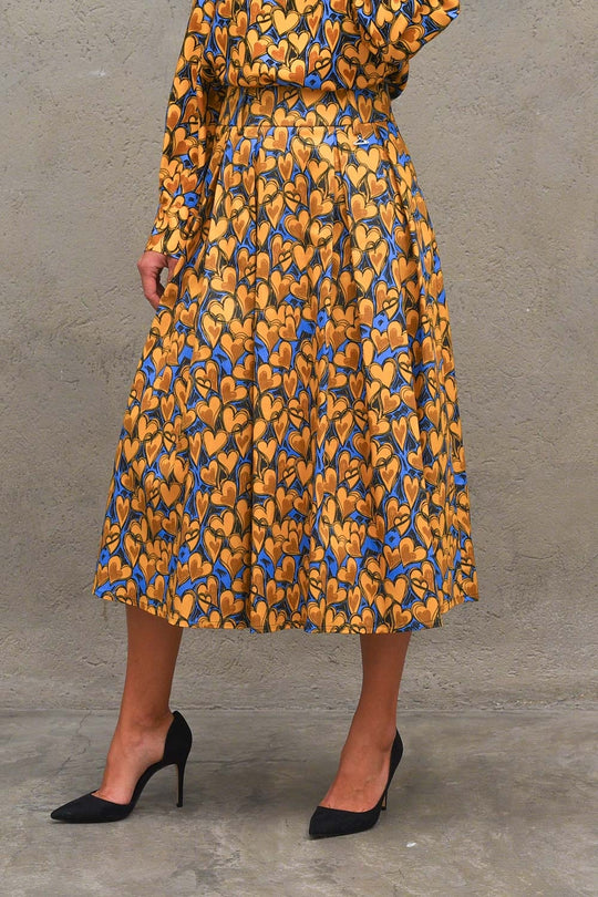 Gonna Fantasia Cuori - Blu/Giallo
