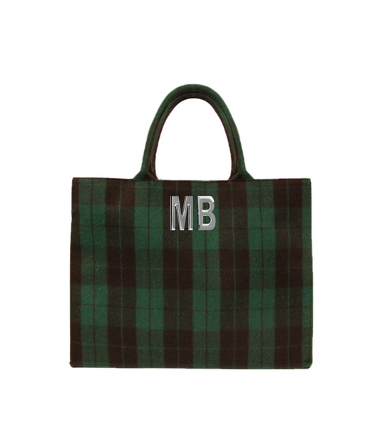 Tote Bag Tartan Mb Metallo - Verde