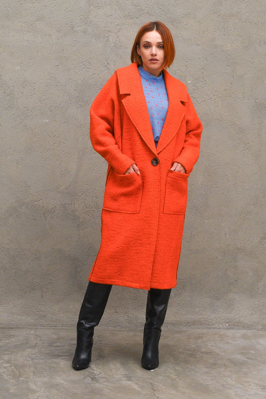 Cappotto Lana Cotto - Arancione