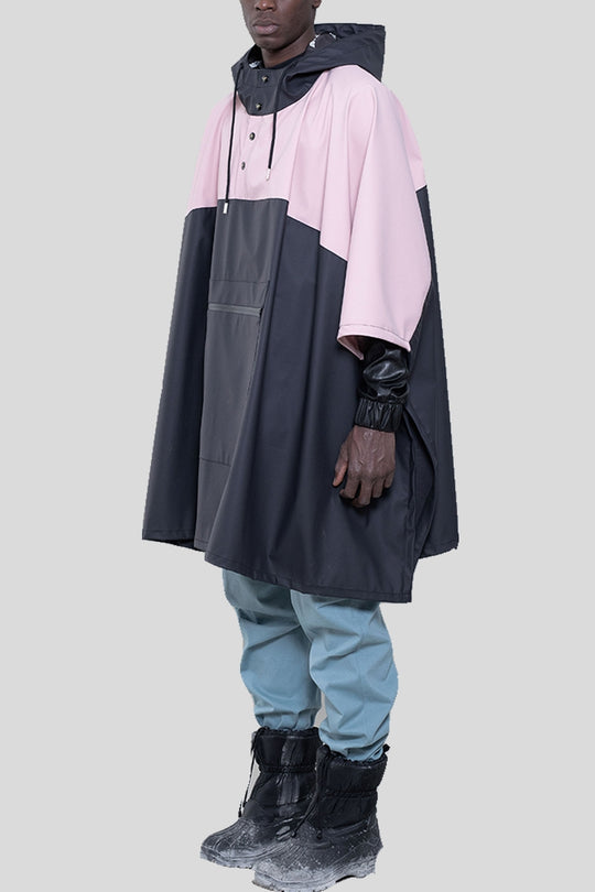 Bicolor Raincoat - Black/Pink