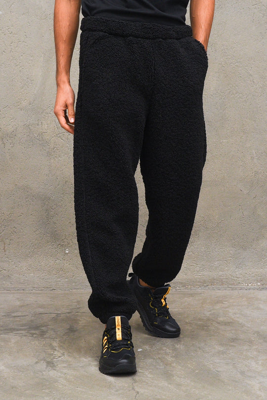 P-Calton Teddy Trousers Unisex - Black