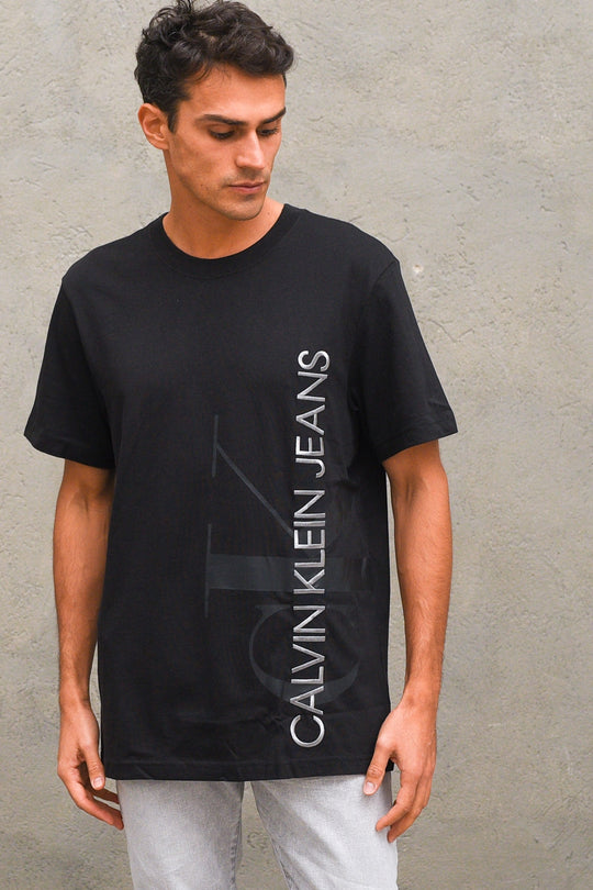 T-shirt Vertical Logo Tee - Black