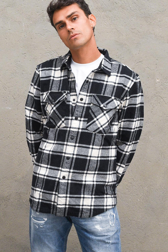 Camicia a Quadri - Bianco/Nero