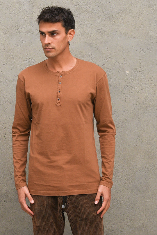 T-shirt Serafino Tinto - Tabacco