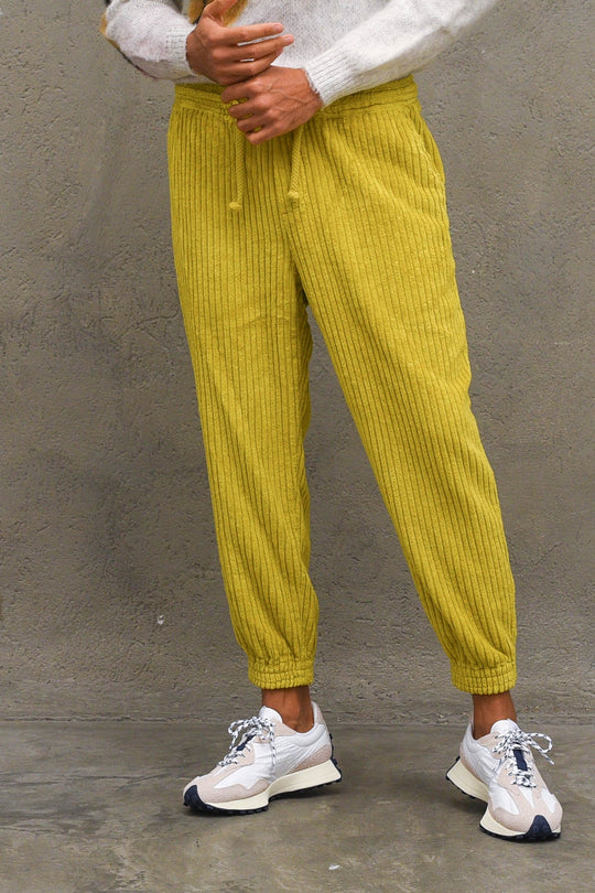 Pantalone Velluto Lacci - Verde Olio