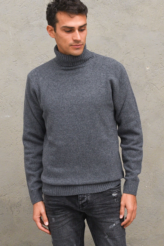 Pullover Ciclista Lambswool - Cenere