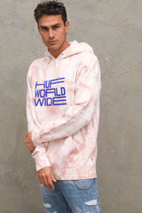 Broadcast Tie-Dye Pullover Hoodie - Coral