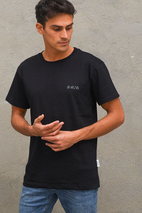 T-shirt Stampa Logo - nero
