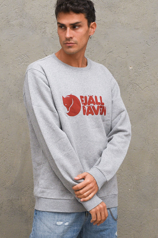 Fjallraven Logo Sweater - Grey Melange