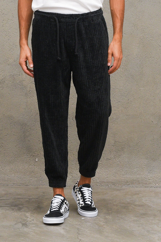 Pantalone Velluto Lacci - Nero