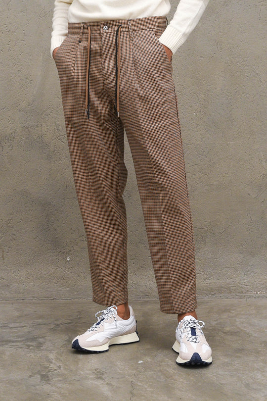 Pantalone Quadretto - Sabbia