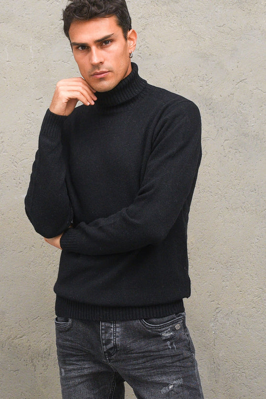 Pullover Ciclista Lambswool - Nero