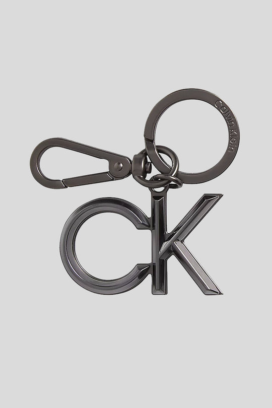 Spiked Metal Logo Keyfob - Black