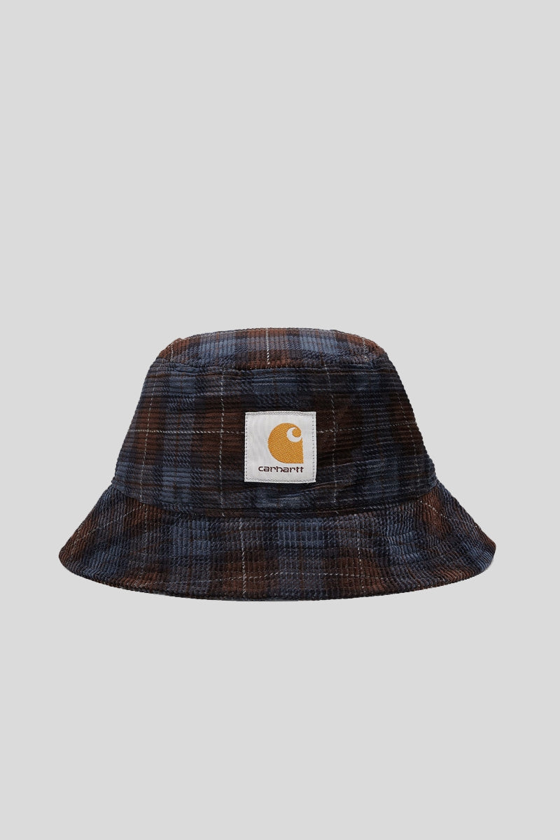 Cord Bucket Hat - Breck Check Print/Tobacco — 1