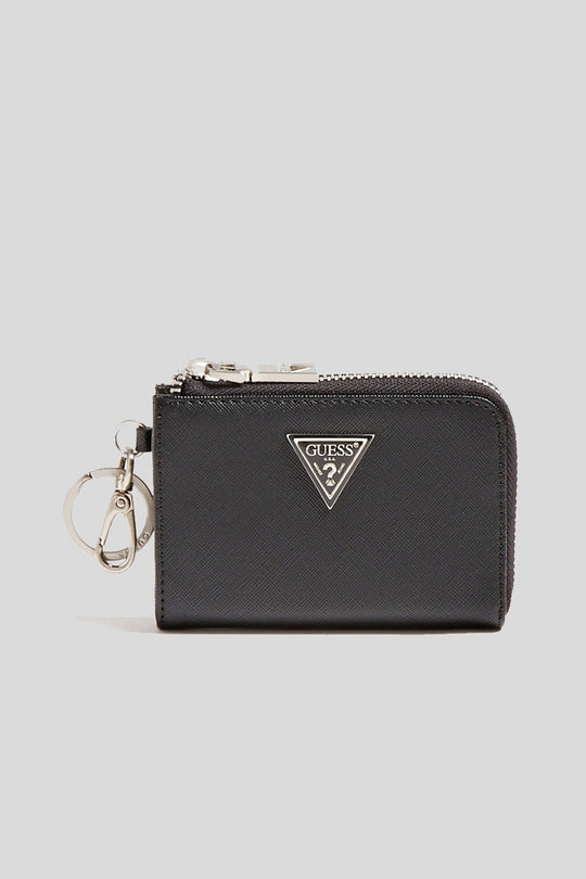 Certosa Top Zip Card Holder - Black
