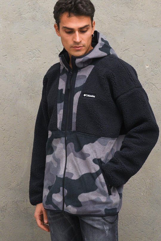 Backbowl Sherpa Full Zip Hoodie - Black