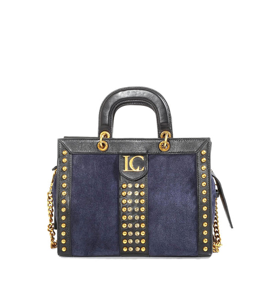 Cara Bag Suede + Leather - navy