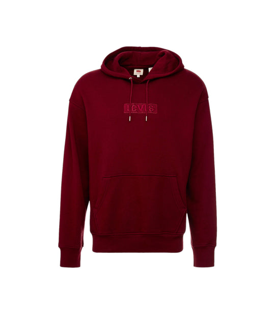 Relaxed graphic hoodie - babytab tech cabernet