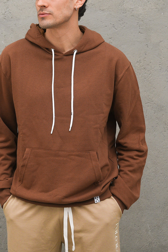 Felpa Cappuccio - Tabacco