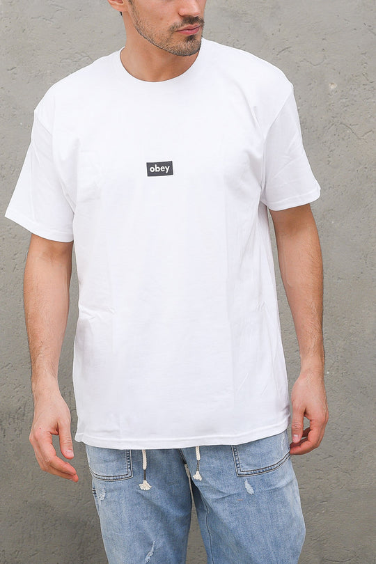 Obey Black Bar Classic Tee - White