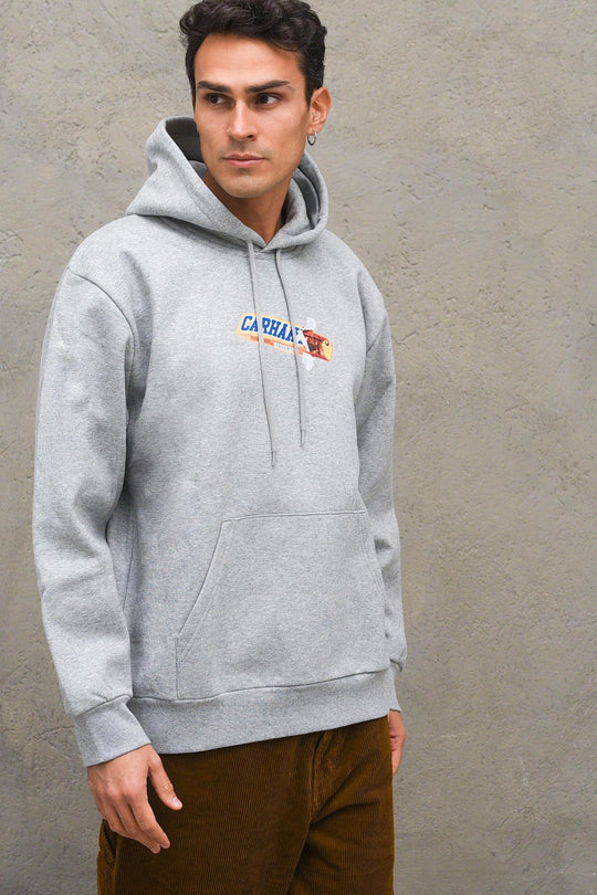 Hooded Chocolate Bar Sweat - Grey Heather