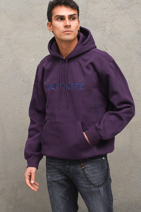 Hooded Carhartt Sweat - Dark Iris Cold Viola