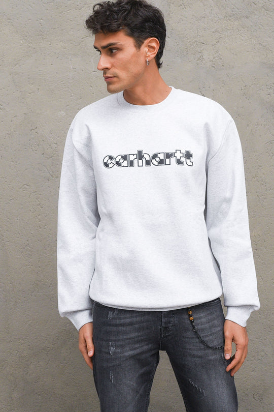 Felpa Range Script Sweat - Ash Heather