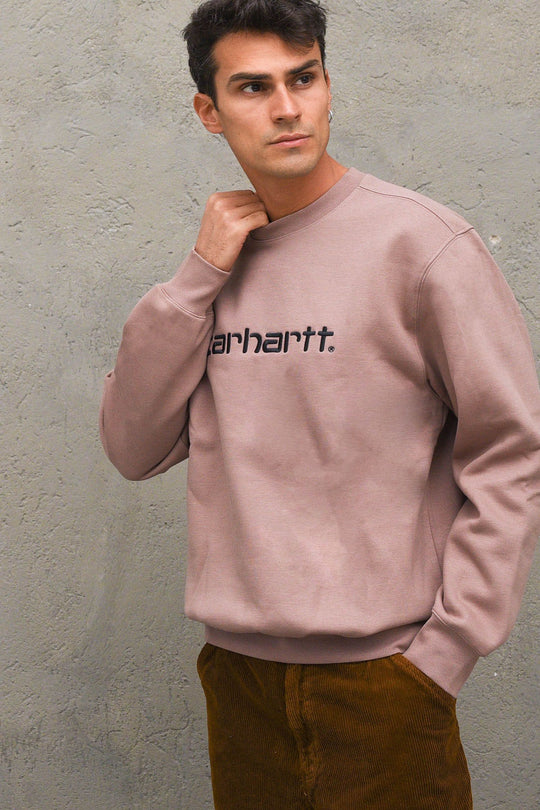 Carhartt Sweat - Earthy Pink/Black