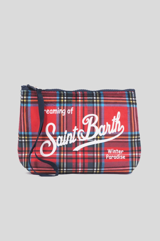 Aline W Holder Bag - Tartan Rosso