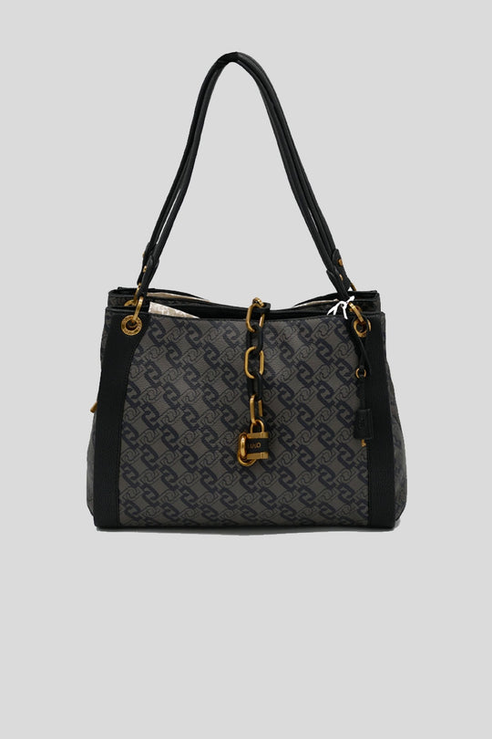 M Satchel - Logo Chain Black