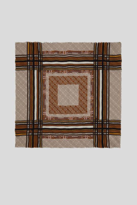Foulard Check Cinturin - Coffee Milk