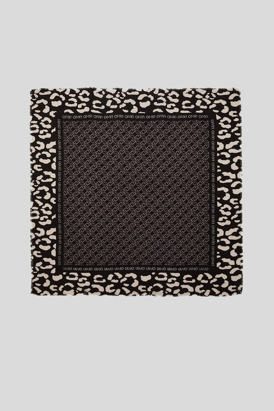 Foulard 120x120 Macromacula - Nero