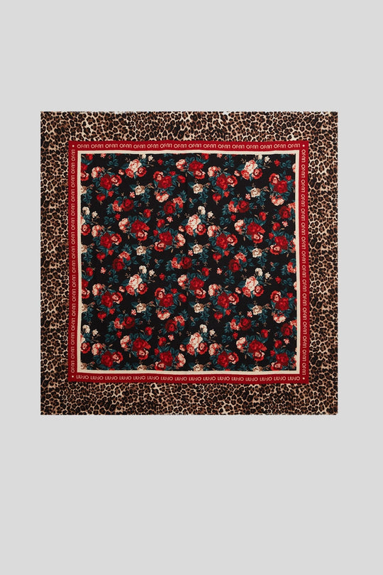 Foulard 120x120 Prints Rose - Animallier