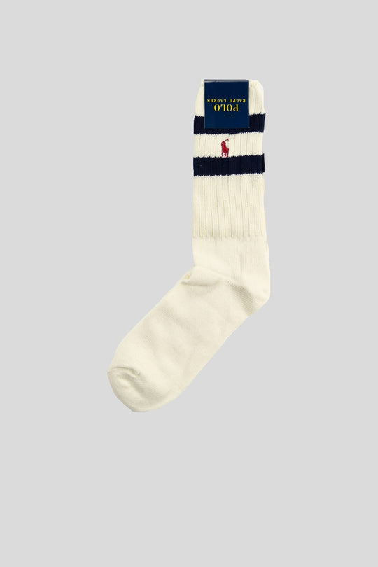 Rib Boot Sck - Crew Sock - Chic Cream