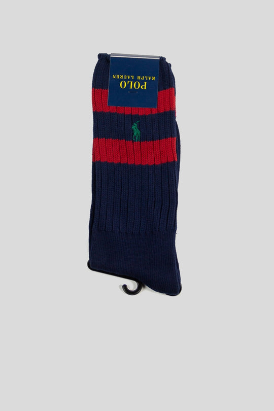 Rib Boot SCK Crew Socks - Navy