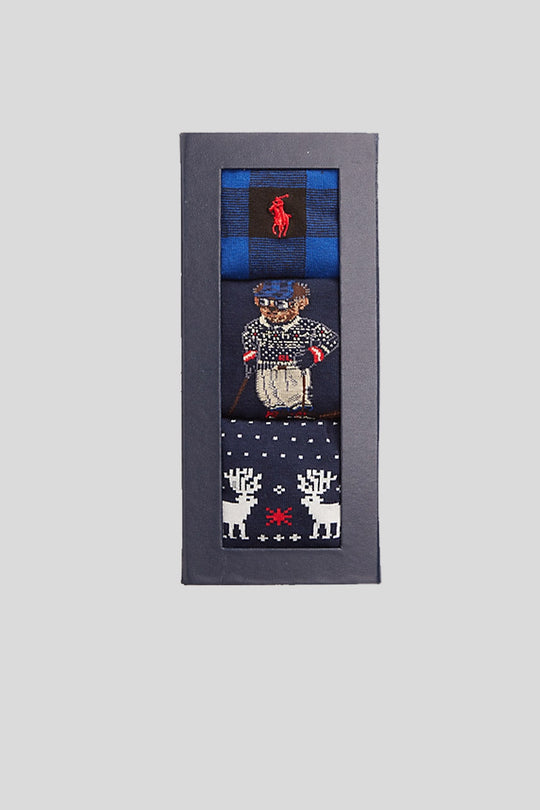 Cortina Br GB Crew Sock Gift Box - Blue