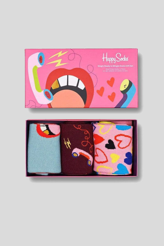 3 Pack Single Ready To Mingle Socks - Fantasia