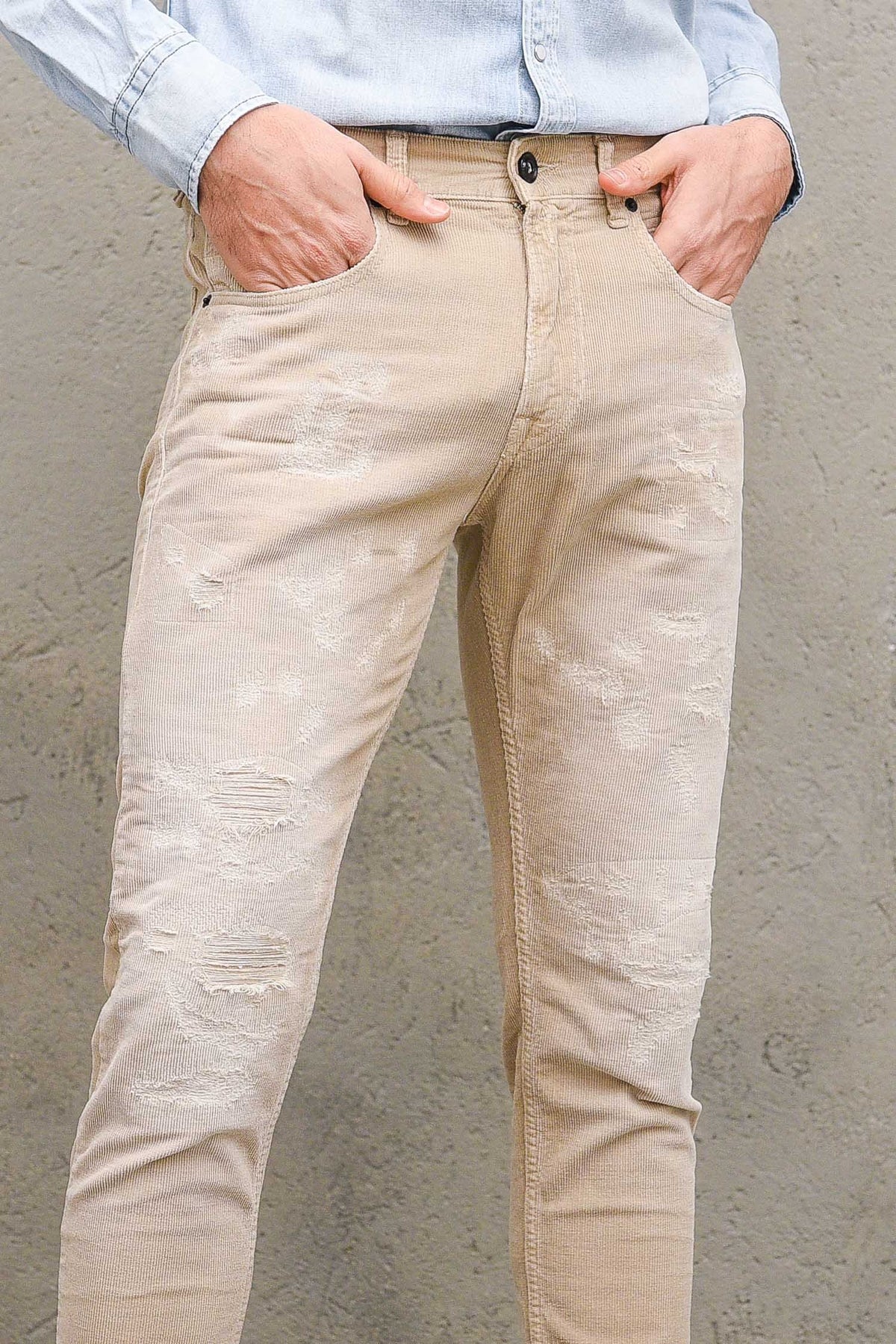Johnfrus Trousers - Beige — 2