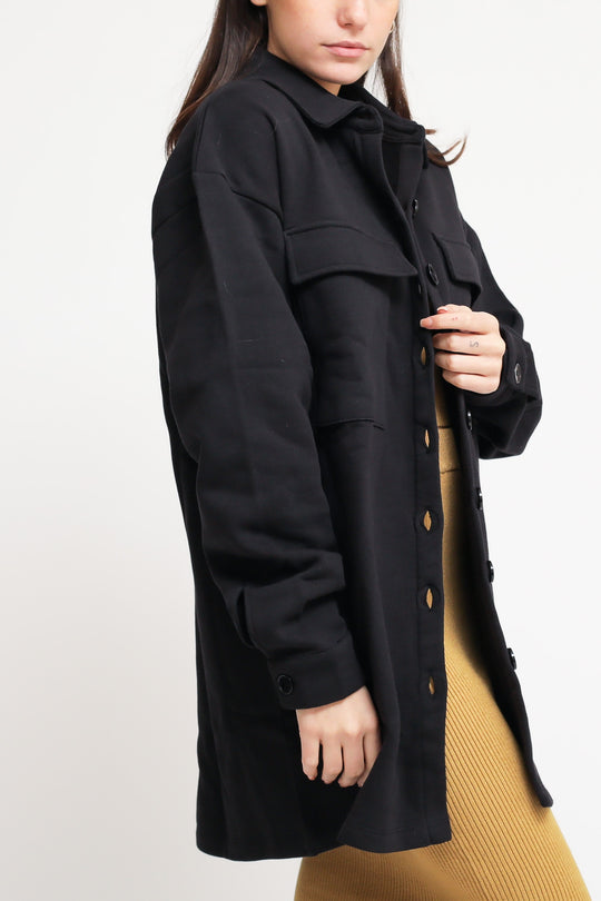 Jersey Overshirt - Black