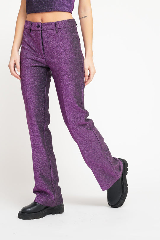 Pantalone Glitter - Viola