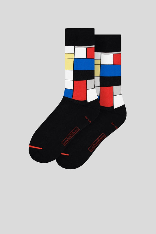 Socks Composition With Red, Blue and Yellow - Piet Mondrian