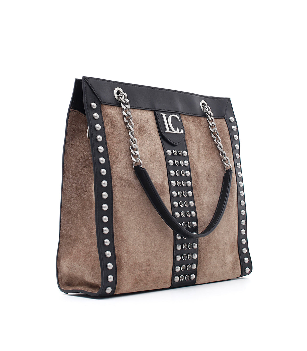 Angel Slim Shopper Suede + Leather - Taupe — 2