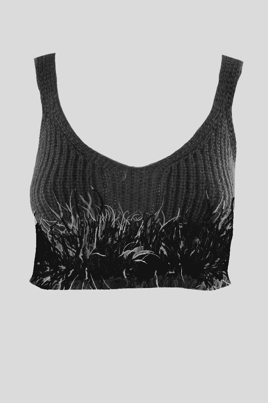 Top Piume - Nero