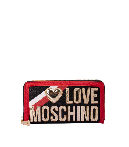 Portafoglio Pebble Pu - Mix Nero Rosso